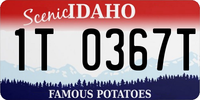 ID license plate 1T0367T