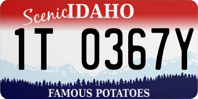 ID license plate 1T0367Y