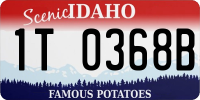 ID license plate 1T0368B
