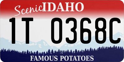 ID license plate 1T0368C