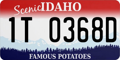 ID license plate 1T0368D