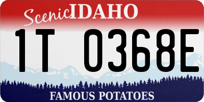 ID license plate 1T0368E