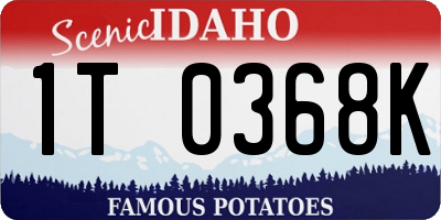 ID license plate 1T0368K