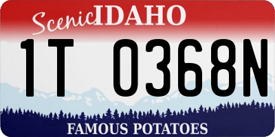 ID license plate 1T0368N