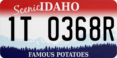 ID license plate 1T0368R
