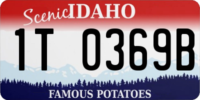ID license plate 1T0369B
