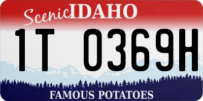 ID license plate 1T0369H