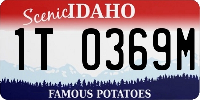 ID license plate 1T0369M