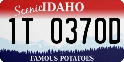 ID license plate 1T0370D