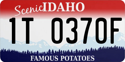 ID license plate 1T0370F