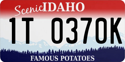 ID license plate 1T0370K