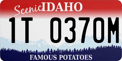ID license plate 1T0370M