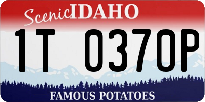 ID license plate 1T0370P