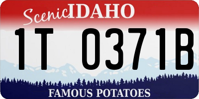 ID license plate 1T0371B