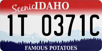 ID license plate 1T0371C