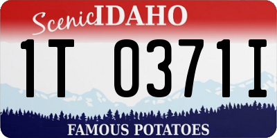 ID license plate 1T0371I