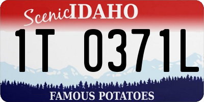 ID license plate 1T0371L