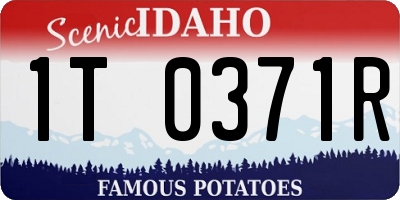 ID license plate 1T0371R