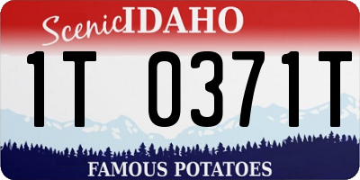 ID license plate 1T0371T