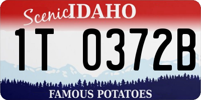 ID license plate 1T0372B
