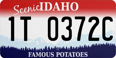 ID license plate 1T0372C