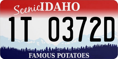 ID license plate 1T0372D