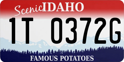 ID license plate 1T0372G