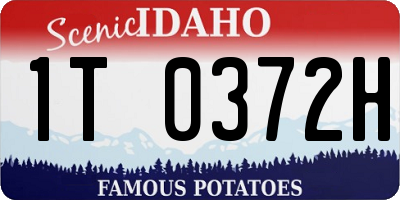 ID license plate 1T0372H
