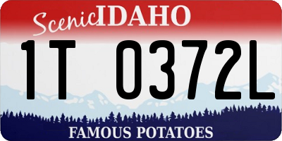 ID license plate 1T0372L