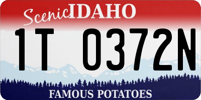 ID license plate 1T0372N