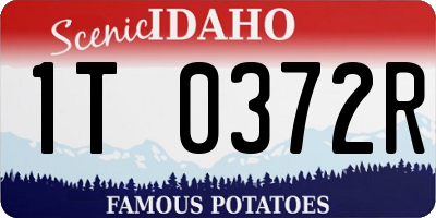 ID license plate 1T0372R