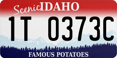 ID license plate 1T0373C