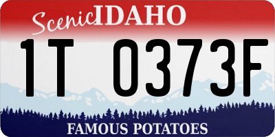 ID license plate 1T0373F