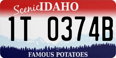 ID license plate 1T0374B