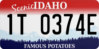 ID license plate 1T0374E