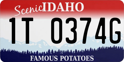 ID license plate 1T0374G