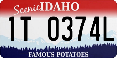 ID license plate 1T0374L