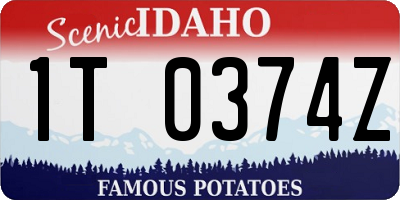 ID license plate 1T0374Z