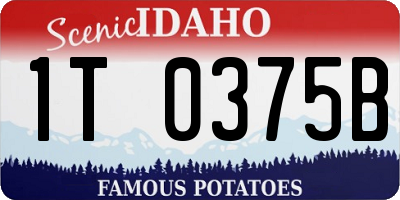 ID license plate 1T0375B