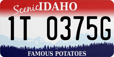 ID license plate 1T0375G