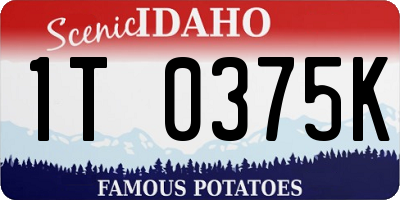 ID license plate 1T0375K