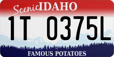 ID license plate 1T0375L