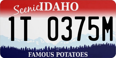 ID license plate 1T0375M
