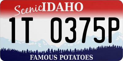 ID license plate 1T0375P