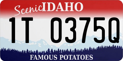 ID license plate 1T0375Q