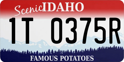 ID license plate 1T0375R