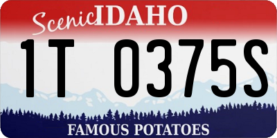 ID license plate 1T0375S