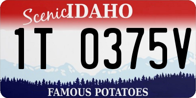 ID license plate 1T0375V