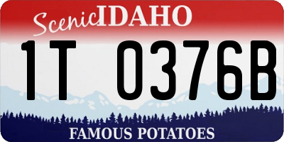 ID license plate 1T0376B