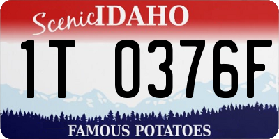ID license plate 1T0376F